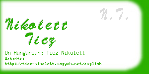 nikolett ticz business card